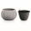 Rund plantekande med indsats "Beton Bowl" - 14,4 cm - betongrå - 