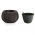 Portavaso rotondo con inserto "Beton Bowl" - 14,4 cm - cemento nero - 