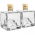 Bottiglie di liquore, sciroppo, succo - impilabili - Bruno - 500 ml - 2 pz - 
