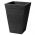 Jardinera cuadrada alta - PIAZZA SQUARE - 35 cm - gris granito - 
