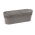 Boîte de balcon, jardinière "Rosa" avec soucoupe, plateau + support de garde-corps - 50 cm - gris anthracite - 