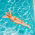 Inflatable pool float, mattress - turquoise - 188 x 71 cm