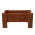 Houten rechthoekige plantenpot - 60 cm x 34 cm - bruin - 