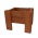 Portavaso rettangolare in legno - 38 cm x 34 cm - marrone - 