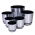 Cache-pot rond "Dekor" - 26 cm - couleur aluminium - 