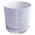 Cache-pot rond "Dekor" - 16 cm - marbre blanc - 