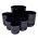 Round plant pot "Dekor" - 26 cm - black stripes