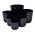 Round plant pot "Dekor" - 18 cm - black marble