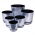 Runder Blumentopf "Dekor" - 14 cm - mattes Silber - 