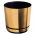 Round plant pot "Dekor" - 26 cm - brass