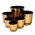 Round plant pot "Dekor" - 26 cm - brass
