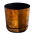Runder Blumentopf "Dekor" - 14 cm - rostig - 