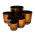 Runder Blumentopf "Dekor" - 14 cm - rostig - 