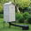 Wooden garden smoker - two chambers - 50 x 50 x 140 cm - raw wood - SMOKING  KIT