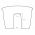 "Crown" railing-mounted balcony box - white - 58 cm