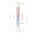 White outdoor thermometer with a transparent scale - 230 x 26 mm