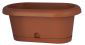 "Lotos" balcony box with a tray - 40 cm - terracotta-coloured