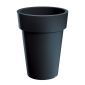 Round flower pot, high - Lofly Slim - 20 cm - Anthracite