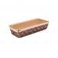 Matriță pentru tort de hârtie dreptunghiulară Plumcake - 21,6 x 9 x 3 cm - 