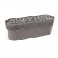 Boîte de balcon en filet "Rosa" avec une finition en dentelle - 50 cm - gris anthracite - 