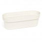Scatola da balcone in rete "Rosa" con finitura a pizzo - 50 cm - bianco crema - 
