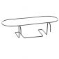 Support ovale pour bacs de balcon - 50 cm - 