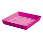 "Lofly" fyrkantig planterare lätt tefat - 16,5 cm - fuchsia - 