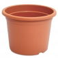 Runder Blumentopf "Plastica" - 34 cm - terrakottafarben - 
