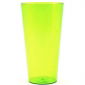 Caixa alta do pote "Vulcano Tube" - 20 cm - verde transparente - 