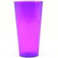 Caixa alta do pote "Vulcano Tube" - 20 cm - roxo transparente - 