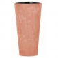Portavaso rotondo alto con inserto - Tubus Slim Effect - 25 cm - terracotta - 