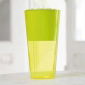 Caixa de panela alta "Tubo Vulcano" - 20 cm - amarelo transparente - 