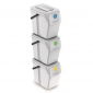 Set cestino raccolta differenziata - 3 x 25 litri - bianco - 